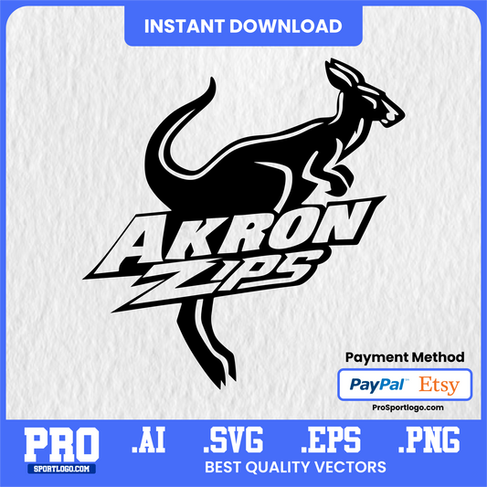 Akron Zips, SVG PNG AI EPS Bundle, Digital Clipart, for Cricut Silhouette Design