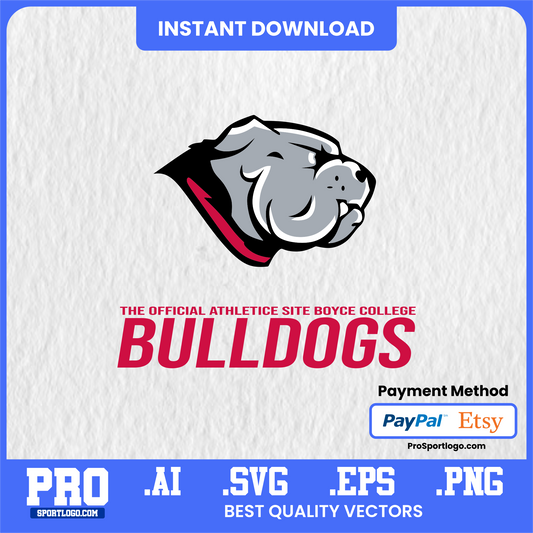 Boyce Bulldogs Mascot Art, Editable Graphic, PDF, AI, PNG