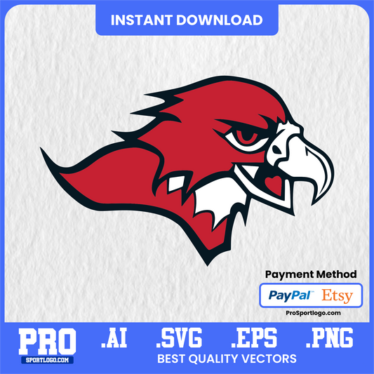 Benedictine Mesa Redhawks Mascot Art, Editable Graphic, PDF, AI, PNG
