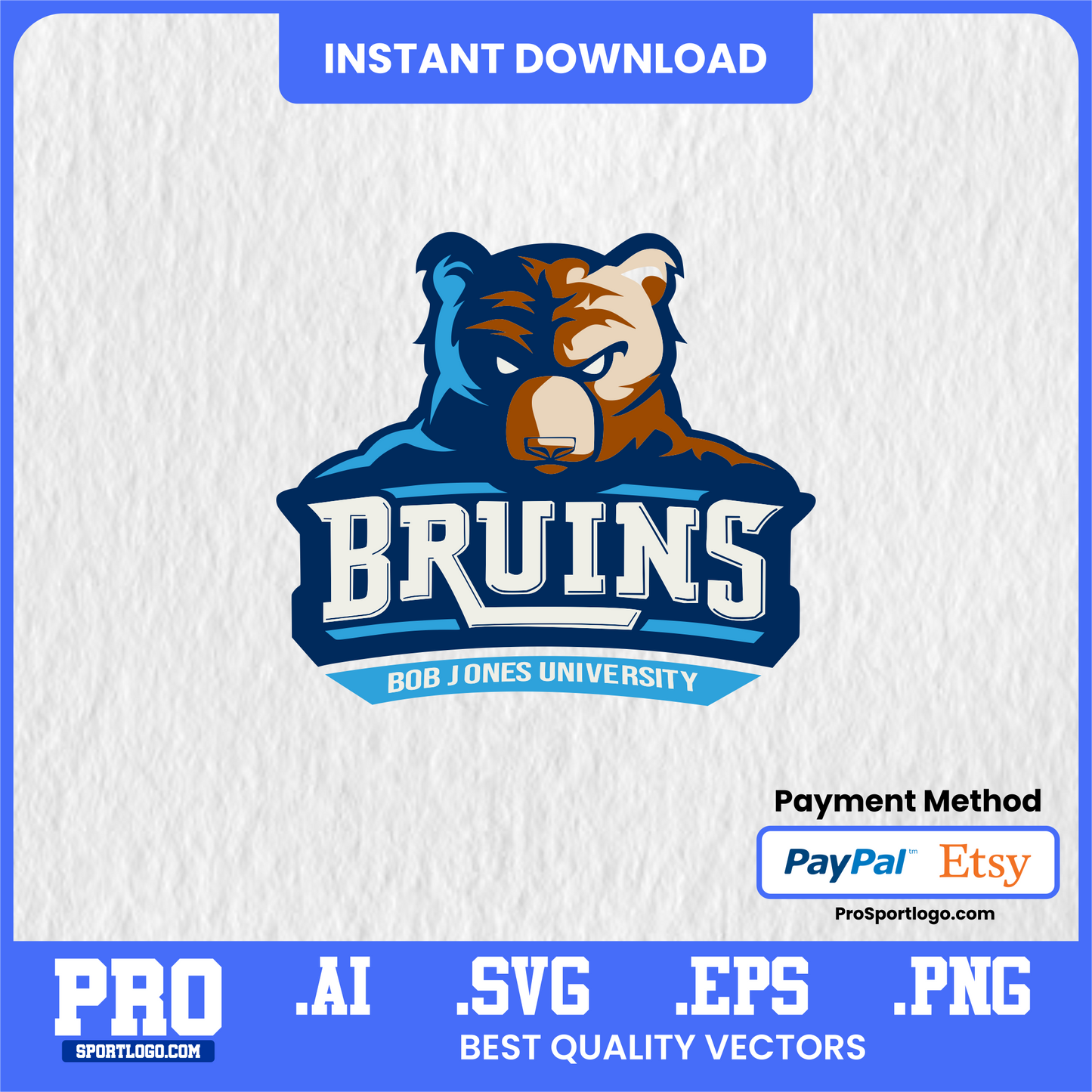 Brody the Bruin Mascot Art, Editable Graphic, PDF, AI, PNG