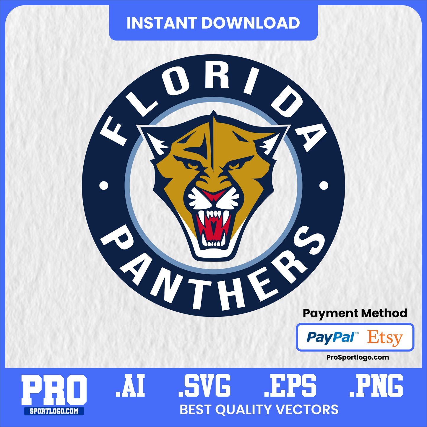 Florida Tech Panthers Sublimation Design – Mascot PNG for T-Shirts, Merch & POD