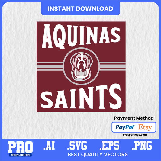 Aquinas College Saints Sports Poster, High-Resolution, PDF, AI, PNG