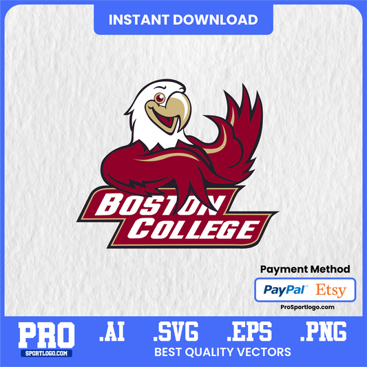Boston College Eagles Football Poster, Alumni Stadium Theme, Digital Download, PDF, AI, PNG