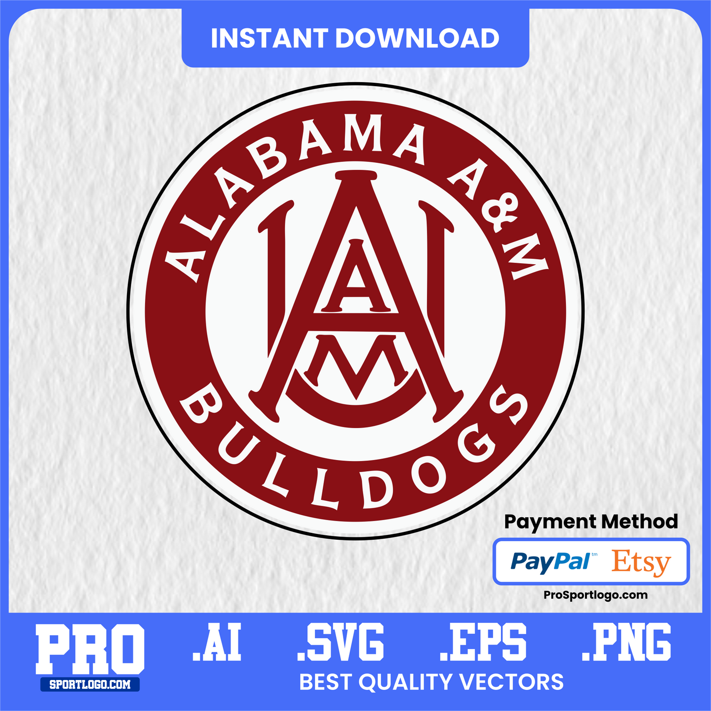 Alabama A&M Bulldogs Game Day Banner, Editable Vector, PDF, AI, PNG
