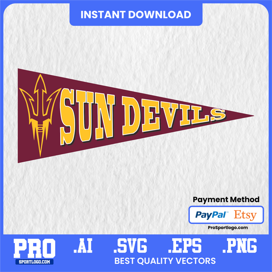 Arizona State Sun Devils Game Day Banner, Editable Vector, PDF, AI, PNG