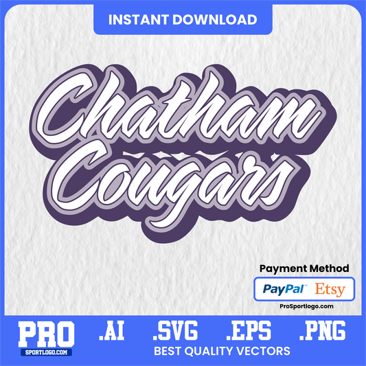 Chatham Cougars Digital Sticker Pack – PNG Files for Planners, Journals & Digital Use