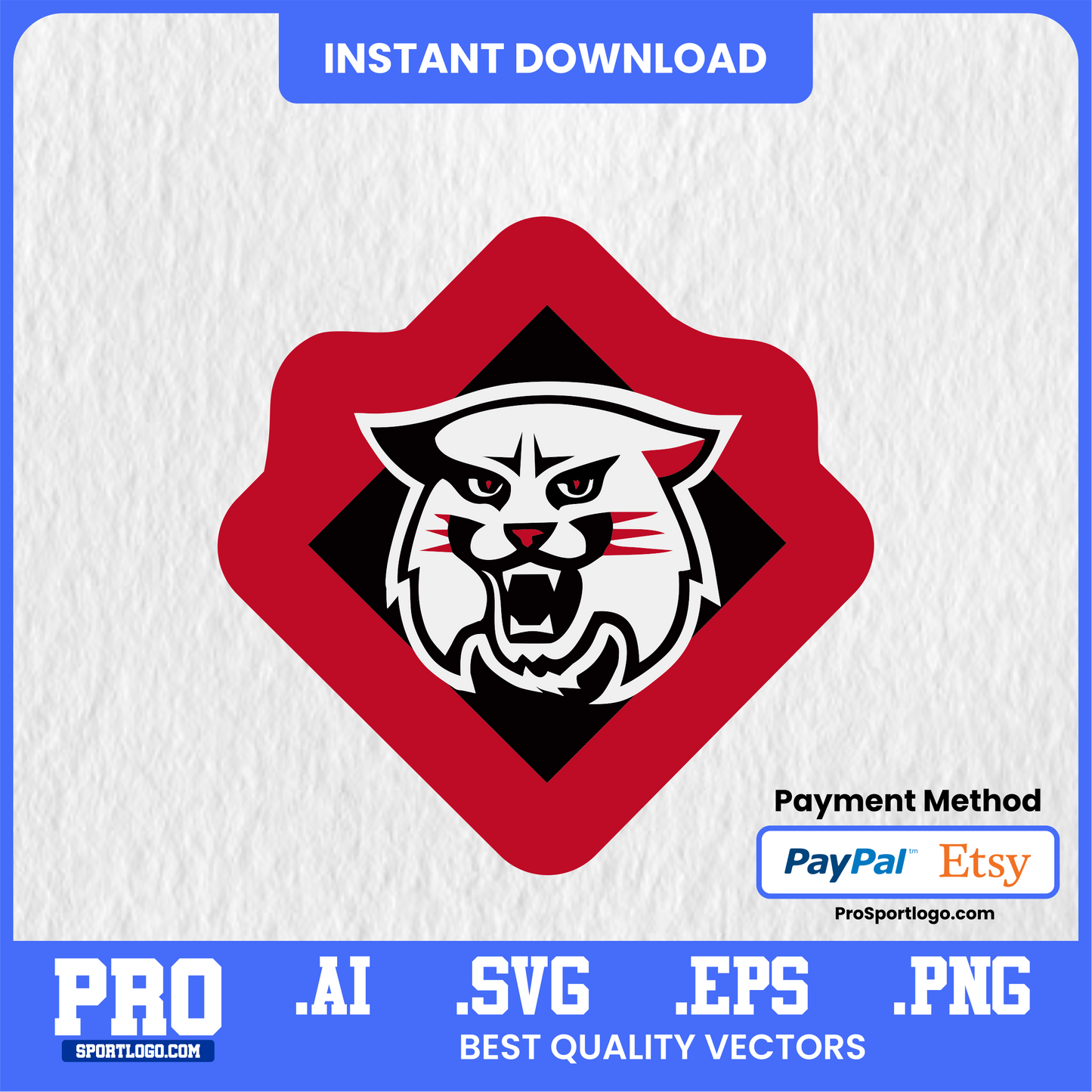 Editable Davidson Wildcats Logo – Vector AI + SVG for Professional Merch Design