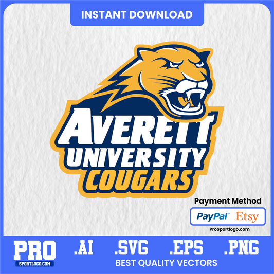 Averett Cougars Game Day Banner, Editable Vector, PDF, AI, PNG
