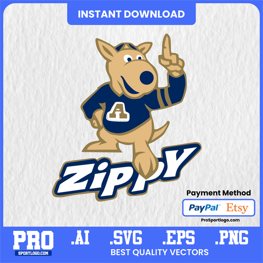 Akron Zips, NCAA SVG PNG AI EPS, Sports Logo Digital File, Cricut Silhouette