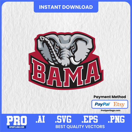 Alabama Crimson Tide Game Day Banner, Editable Vector, PDF, AI, PNG