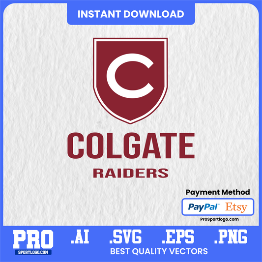 Colgate Raiders Vector Logo – Editable AI &amp; SVG Files for Merch Design