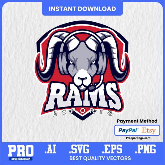Bluefield Rams Football Poster, Mitchell Stadium Theme, Digital Download, PDF, AI, PNG