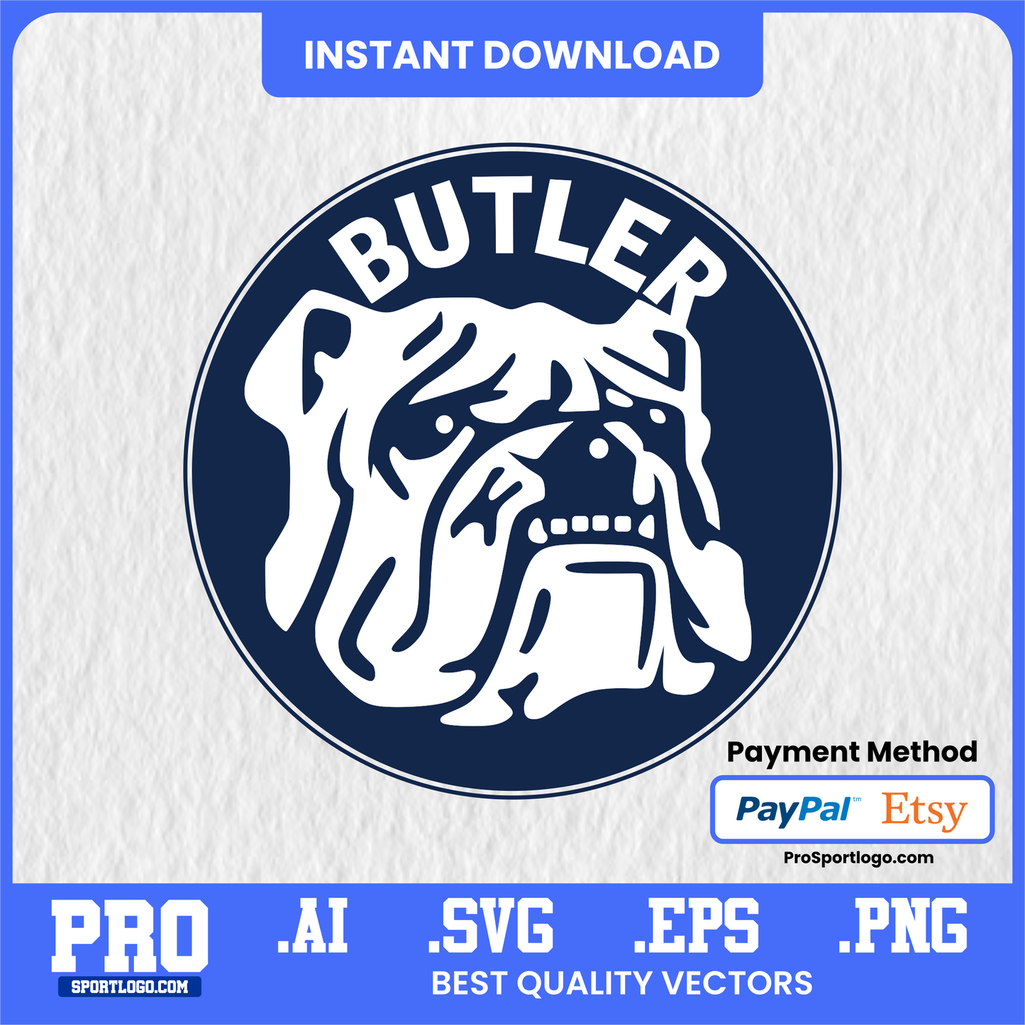 Butler Bulldogs Football Poster, Bud and Jackie Sellick Bowl Theme, Digital Download, PDF, AI, PNG