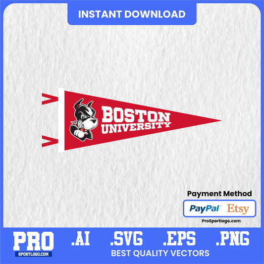 Boston University Terriers Football Poster, Nickerson Field Theme, Digital Download, PDF, AI, PNG