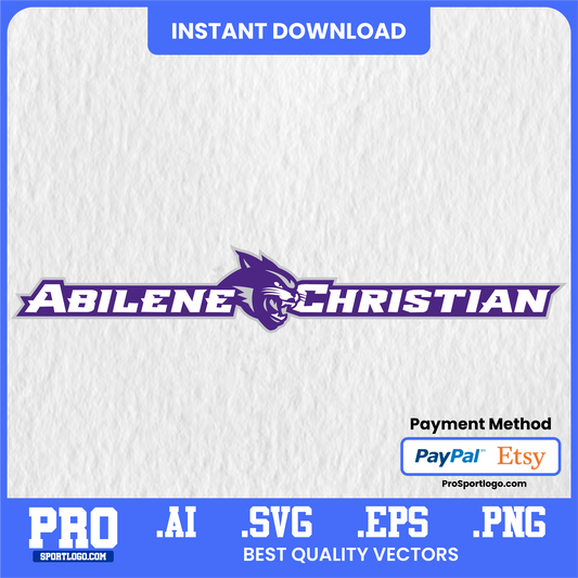 Abilene Christian Wildcats, Digital Cutting Files, SVG PNG AI EPS, for Cricut Silhouette