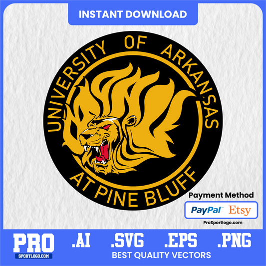 Arkansas–Pine Bluff Golden Lions Game Day Banner, Editable Vector, PDF, AI, PNG