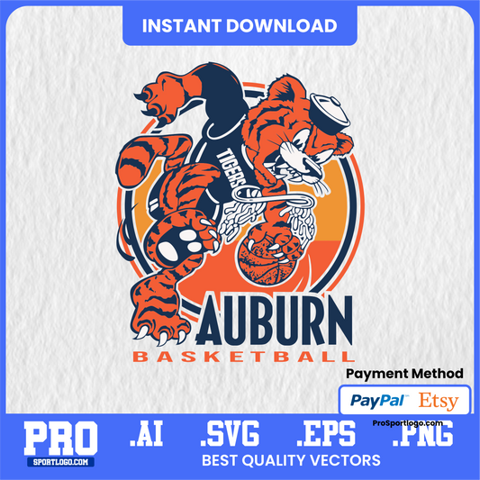 Auburn Tigers Game Day Banner, Editable Vector, PDF, AI, PNG