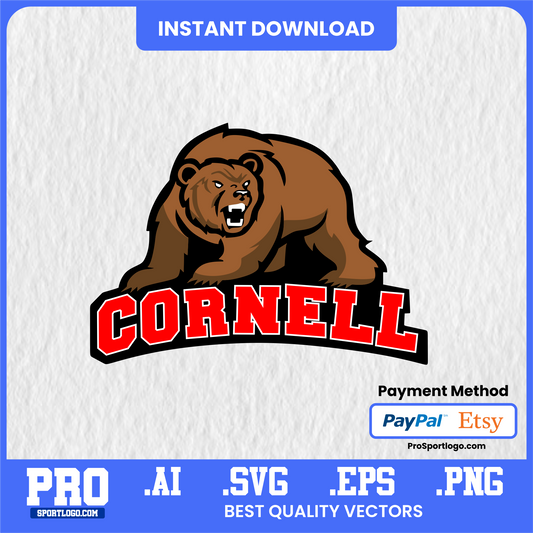 Cornell Big Red Sticker Pack – Transparent PNG for Digital Planners, Scrapbooks & Fan Journals