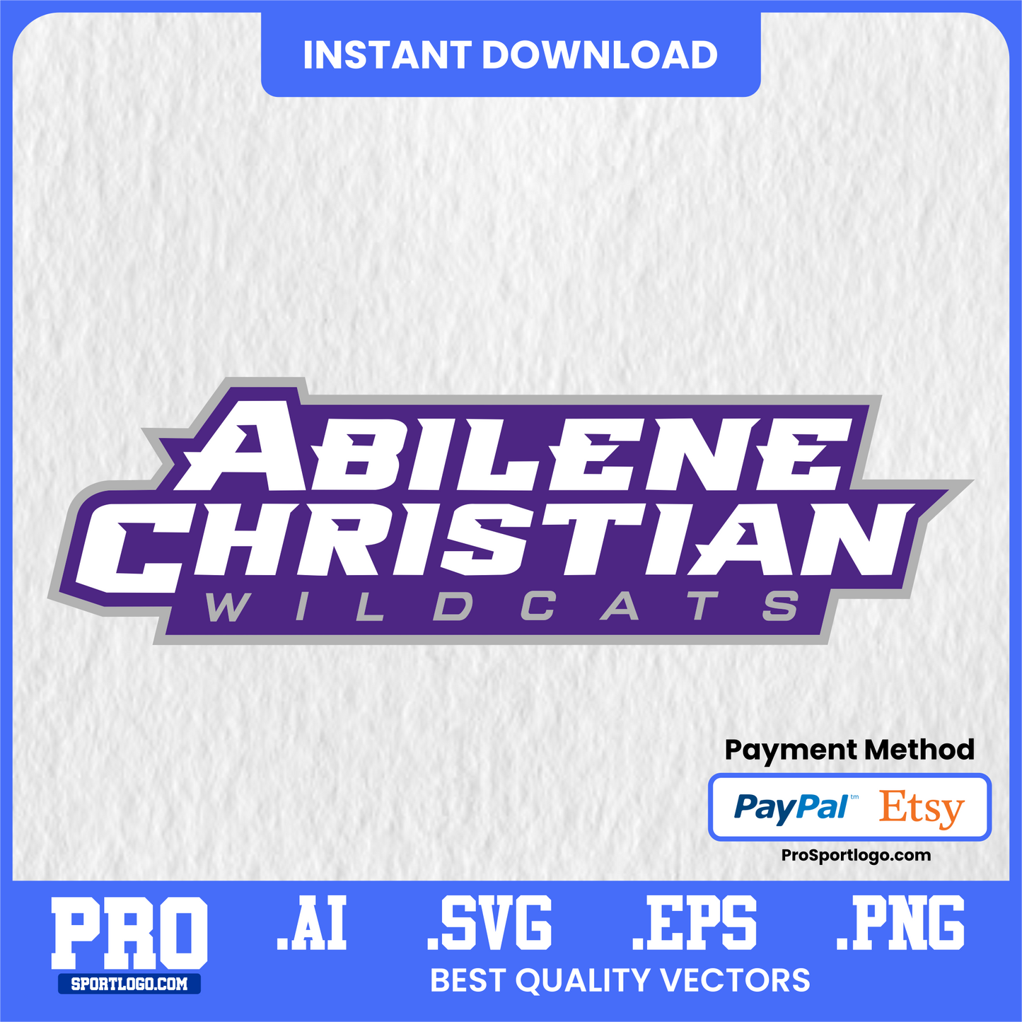 Abilene Christian Wildcats, NCAA Vector Logo, SVG PNG AI EPS, Digital Download