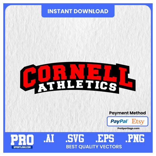 Cornell Big Red Vector Files – Editable AI & SVG for Professional Branding and Apparel Design