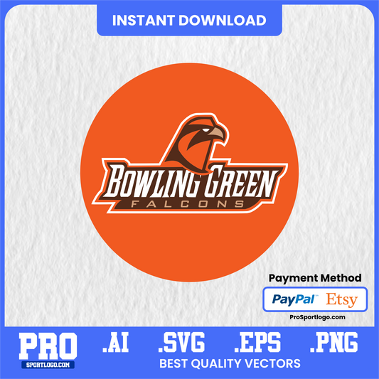 Bowling Green Falcons Ice Hockey Graphic, Slater Family Ice Arena Background, Editable Template, PDF, AI, PNG