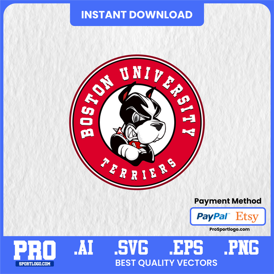 Boston University Terriers Ice Hockey Graphic, Agganis Arena Background, Editable Template, PDF, AI, PNG