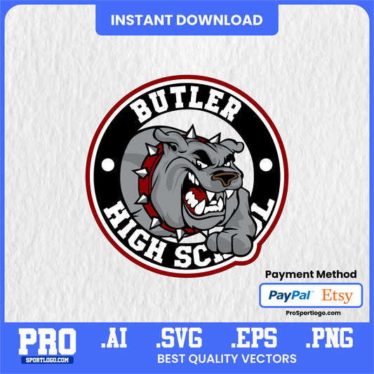 Butler Bulldogs Baseball Poster, Bulldog Park Design, Editable File, PDF, AI, PNG