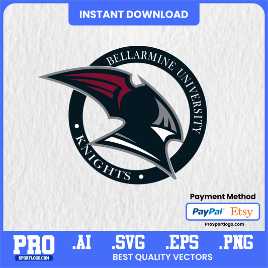 Bellarmine Knights Lacrosse Vector, Editable Design, Digital Download, PDF, AI, PNG