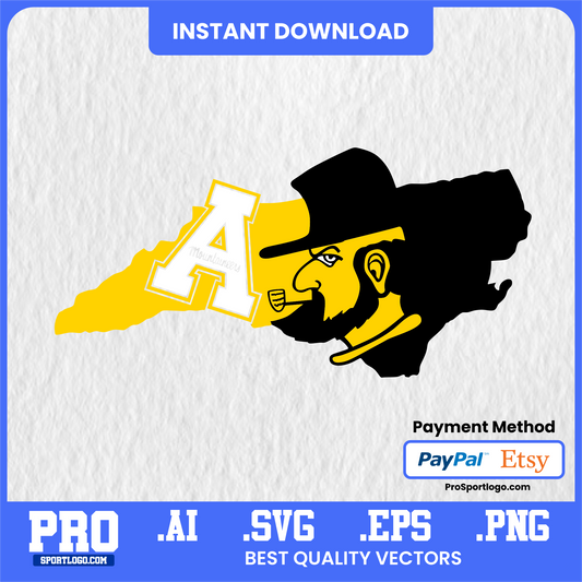 Appalachian State Mountaineers Mascot Illustration, Vector Art, PDF, AI, PNG