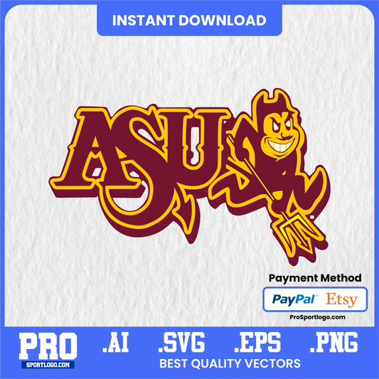 Arizona State Sun Devils Mascot Illustration, Vector Art, PDF, AI, PNG