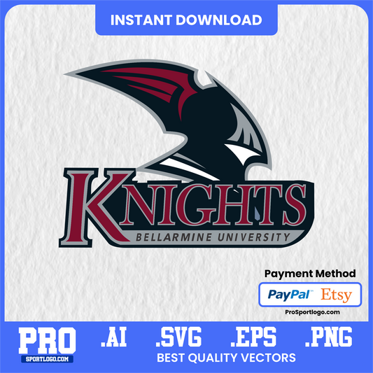 Bellarmine Knights Baseball Poster, Knights Field Design, High-Quality Download, PDF, AI, PNG