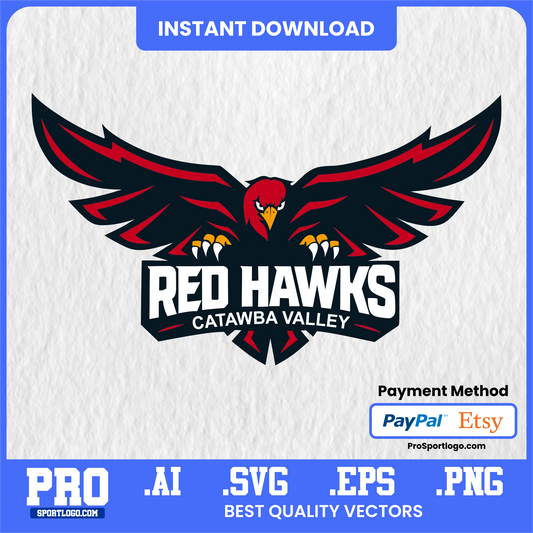 Benedictine Mesa Redhawks Soccer Vector, E.S. Rose Park Theme, Editable Design, PDF, AI, PNG