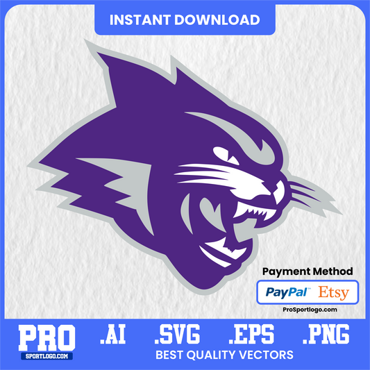 Abilene Christian Wildcats, SVG PNG AI EPS Format, Digital Logo Files, for Cricut Silhouette