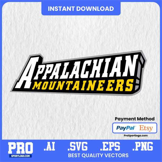 Appalachian State Mountaineers College Team Logo, Ready-to-Print, PDF, AI, PNG