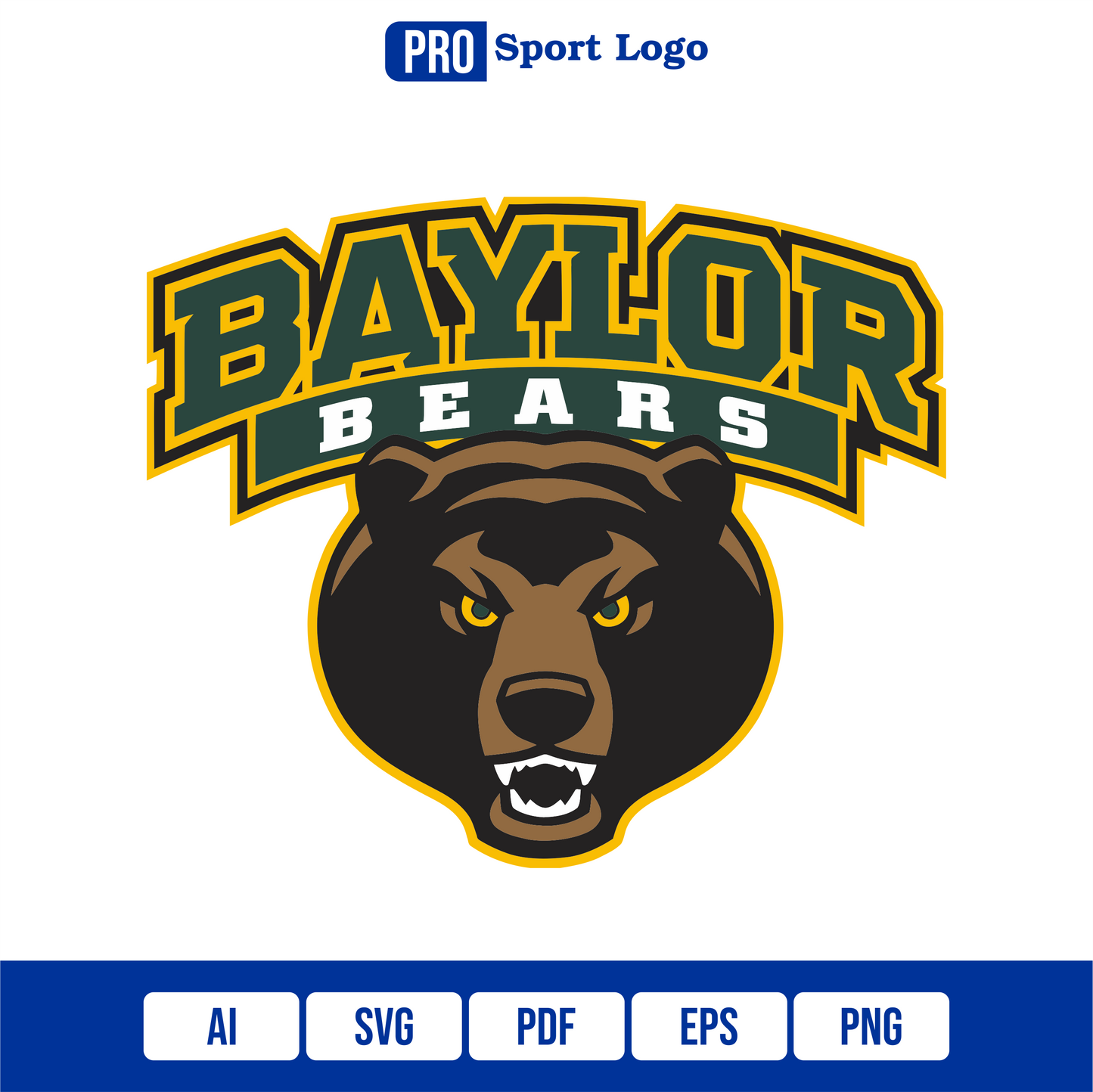 Baylor Bears Vector SVG | High-Quality Mascot Design for Cricut & Print
