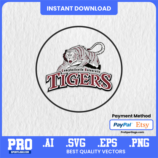 Campbellsville Tigers Basketball Logo SVG – Vector Mascot for Team Apparel & Prints