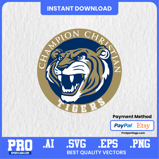 Champion Christian Tigers PNG – High‑Res Transparent Logo for Merch & Print