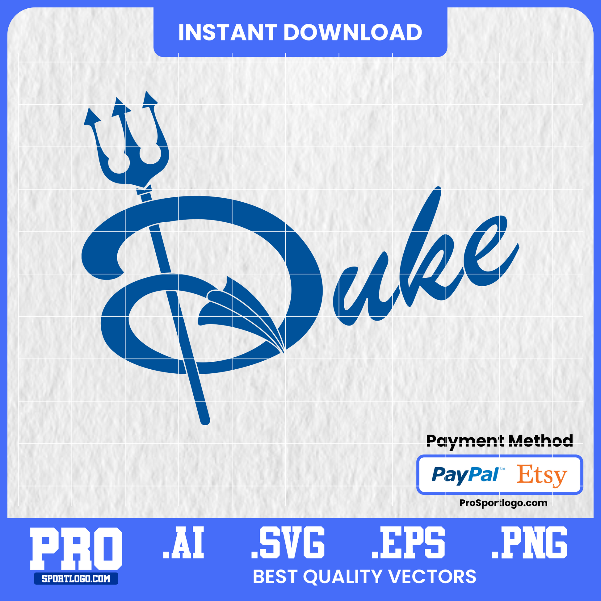 Duke Blue Devils SVG logo — digital vector file for Cricut, Silhouette, vinyl cutting, t-shirts, decals, and DIY crafts