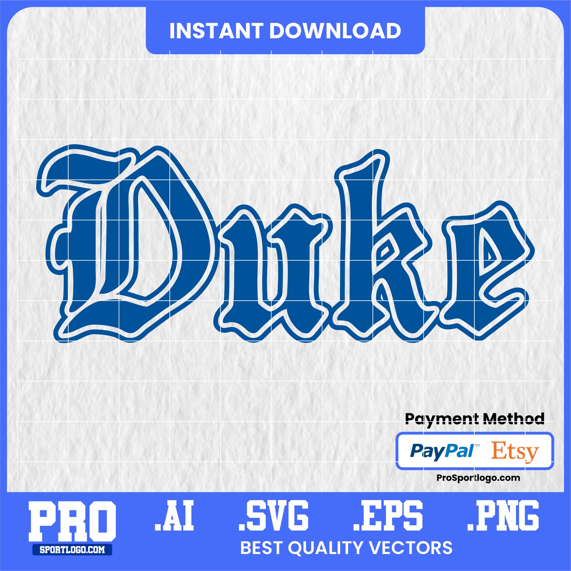 Duke Blue Devils SVG logo — digital vector file for Cricut, Silhouette, vinyl cutting, t-shirts, decals, and DIY crafts
