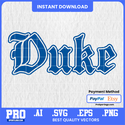Duke Blue Devils SVG logo — digital vector file for Cricut, Silhouette, vinyl cutting, t-shirts, decals, and DIY crafts