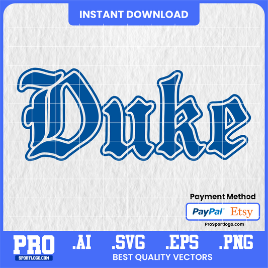 Duke Blue Devils SVG logo — digital vector file for Cricut, Silhouette, vinyl cutting, t-shirts, decals, and DIY crafts