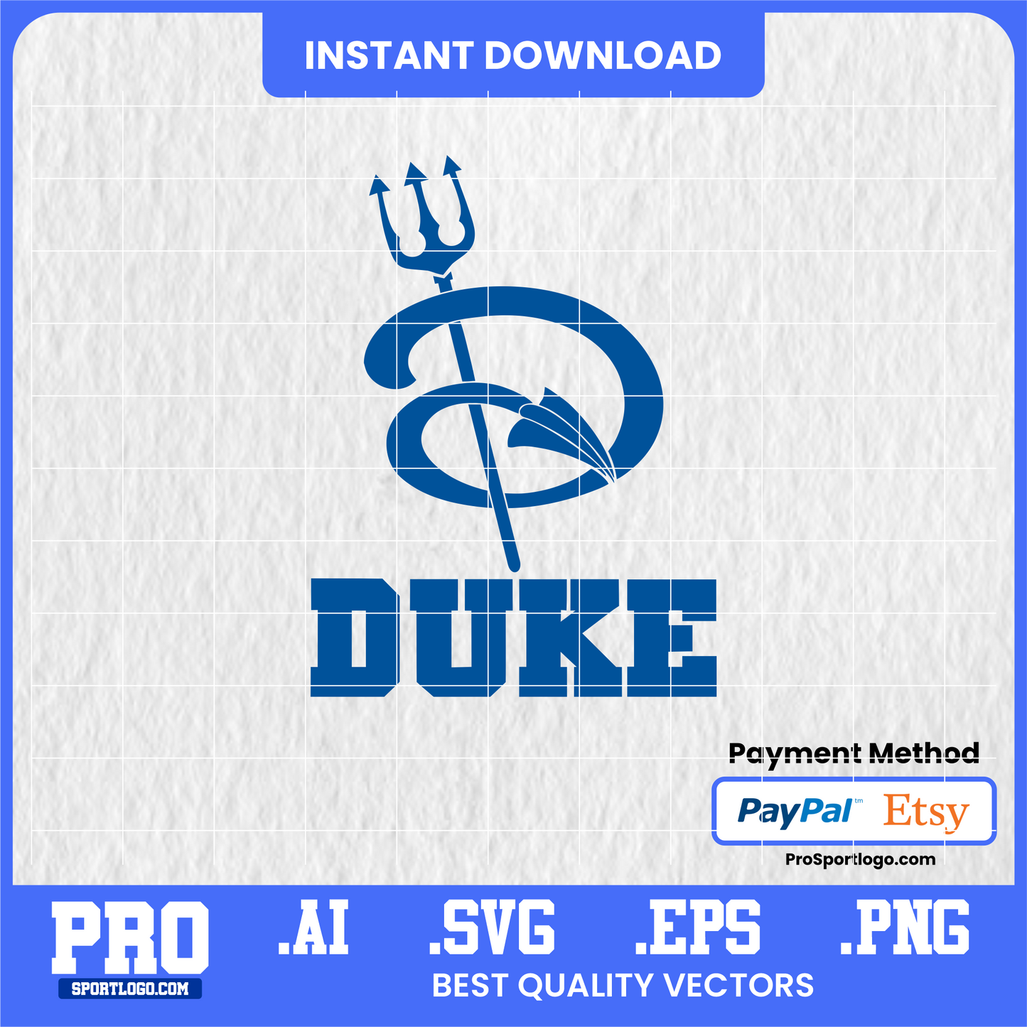 Duke Blue Devils SVG logo — digital vector file for Cricut, Silhouette, vinyl cutting, t-shirts, decals, and DIY crafts