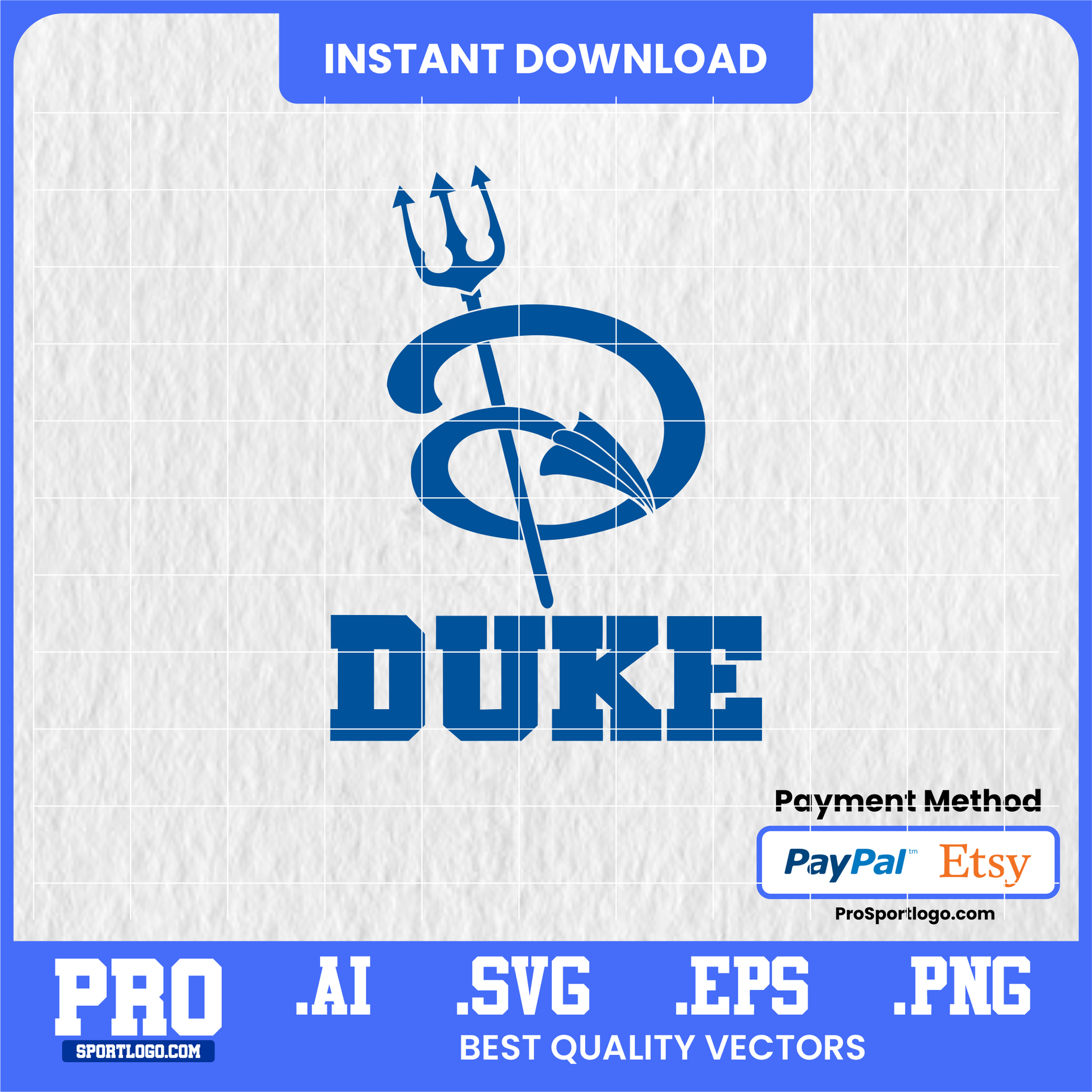 Duke Blue Devils SVG logo — digital vector file for Cricut, Silhouette, vinyl cutting, t-shirts, decals, and DIY crafts