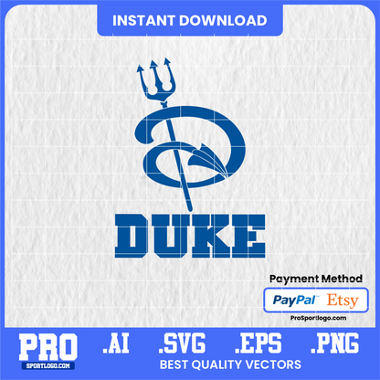 Duke Blue Devils SVG logo — digital vector file for Cricut, Silhouette, vinyl cutting, t-shirts, decals, and DIY crafts