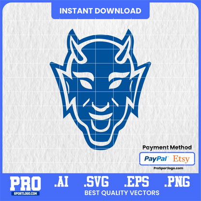 Duke Blue Devils SVG logo — digital vector file for Cricut, Silhouette, vinyl cutting, t-shirts, decals, and DIY crafts