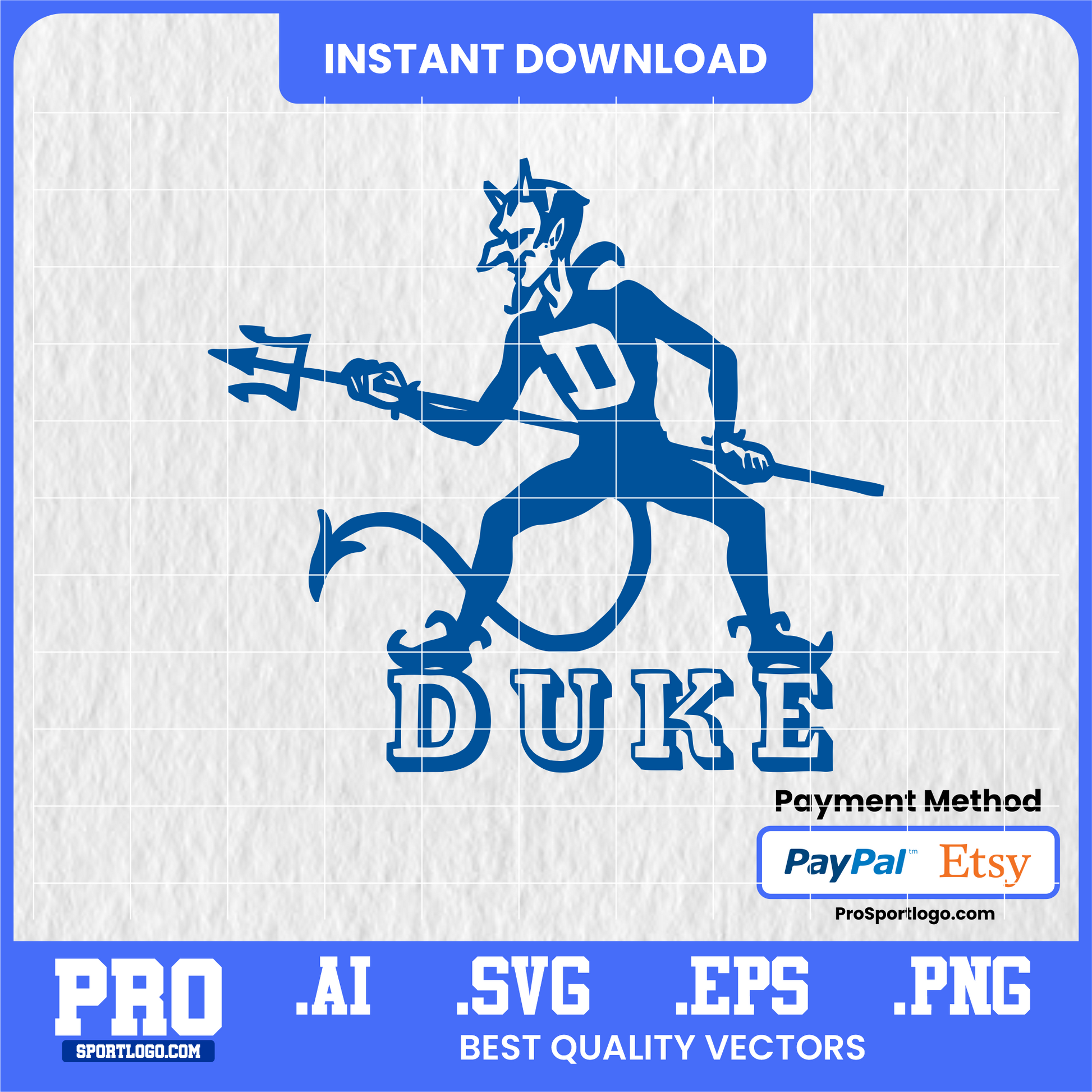 Duke Blue Devils SVG logo — digital vector file for Cricut, Silhouette, vinyl cutting, t-shirts, decals, and DIY crafts