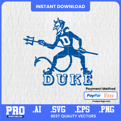 Duke Blue Devils SVG logo — digital vector file for Cricut, Silhouette, vinyl cutting, t-shirts, decals, and DIY crafts