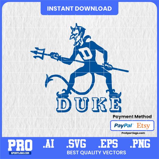 Duke Blue Devils SVG logo — digital vector file for Cricut, Silhouette, vinyl cutting, t-shirts, decals, and DIY crafts