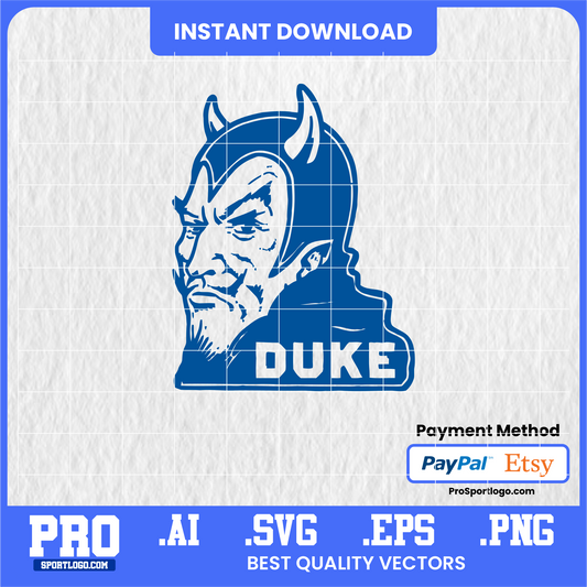 Duke Blue Devils SVG logo — digital vector file for Cricut, Silhouette, vinyl cutting, t-shirts, decals, and DIY crafts