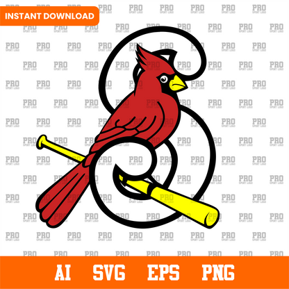 Red Cardinal on Bat – Mascot Vector Design Bundle for Teams & Sports